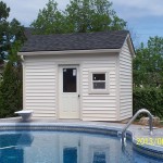 Pool storage shed